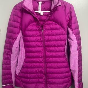 Women's Lululemon Puffer Fluff Off 90% Down and 10% Feather Full Zip Size 8